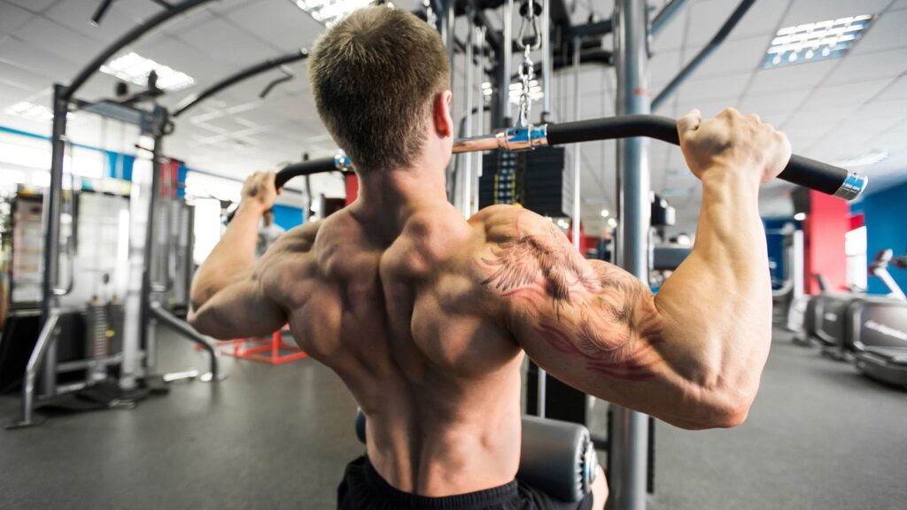 A person working out using Panatta gym equipment.