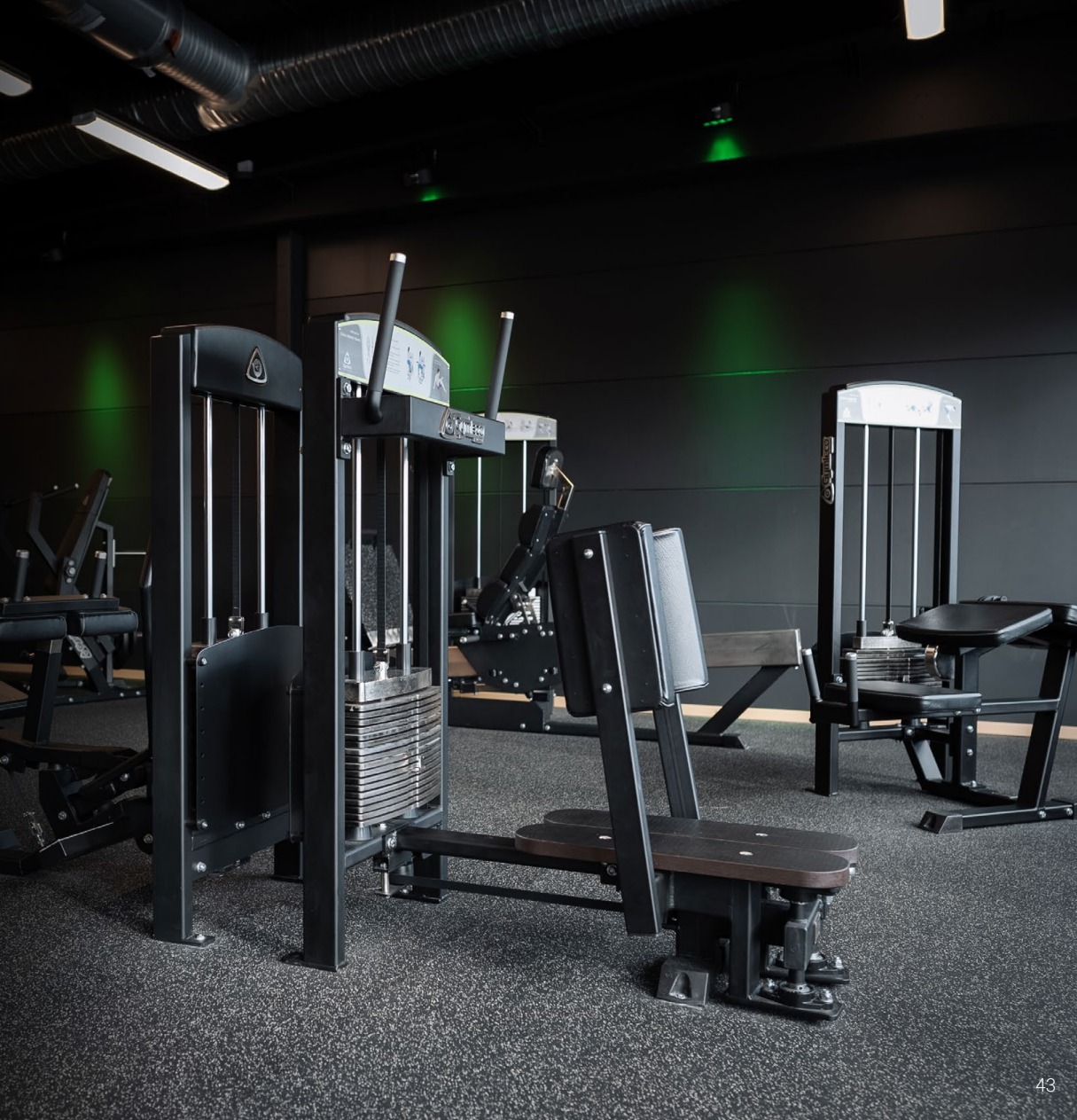A United States map highlights Florida for Matrix gym equipment.